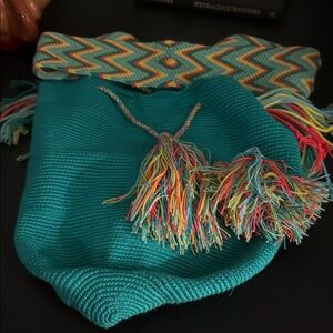 Colorful Woven Shoulder Bag